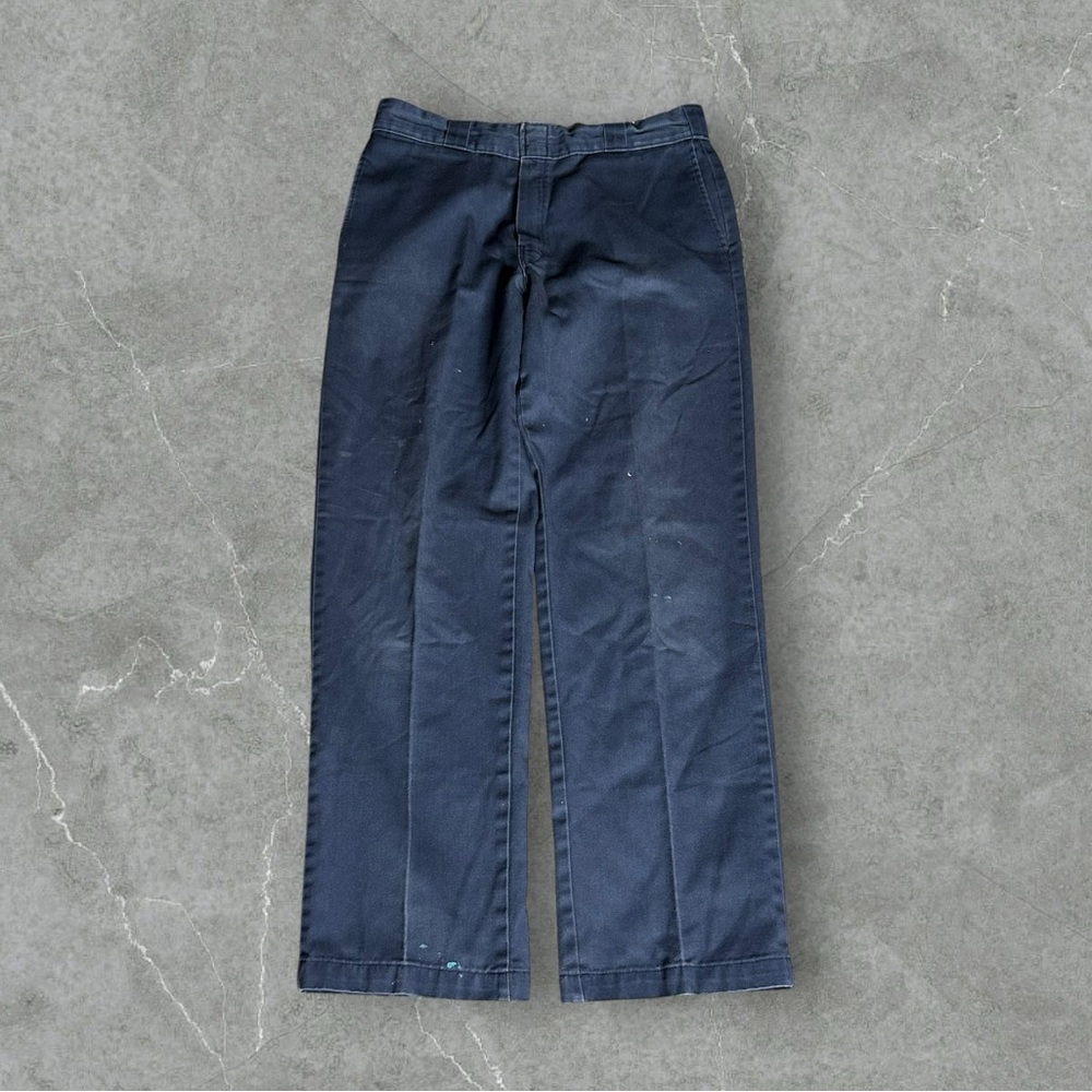 Dickies 874 Pants Mens 32x30 Navy Blue Workwear Chino Original Fit Mechanic VTG
